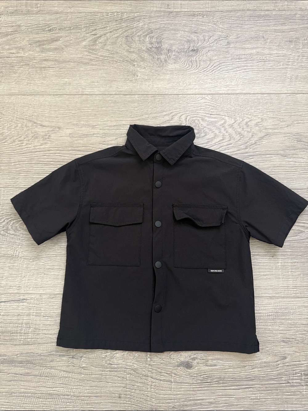 Zara Short-Sleeve Button Down Utility Shirt - Kids
